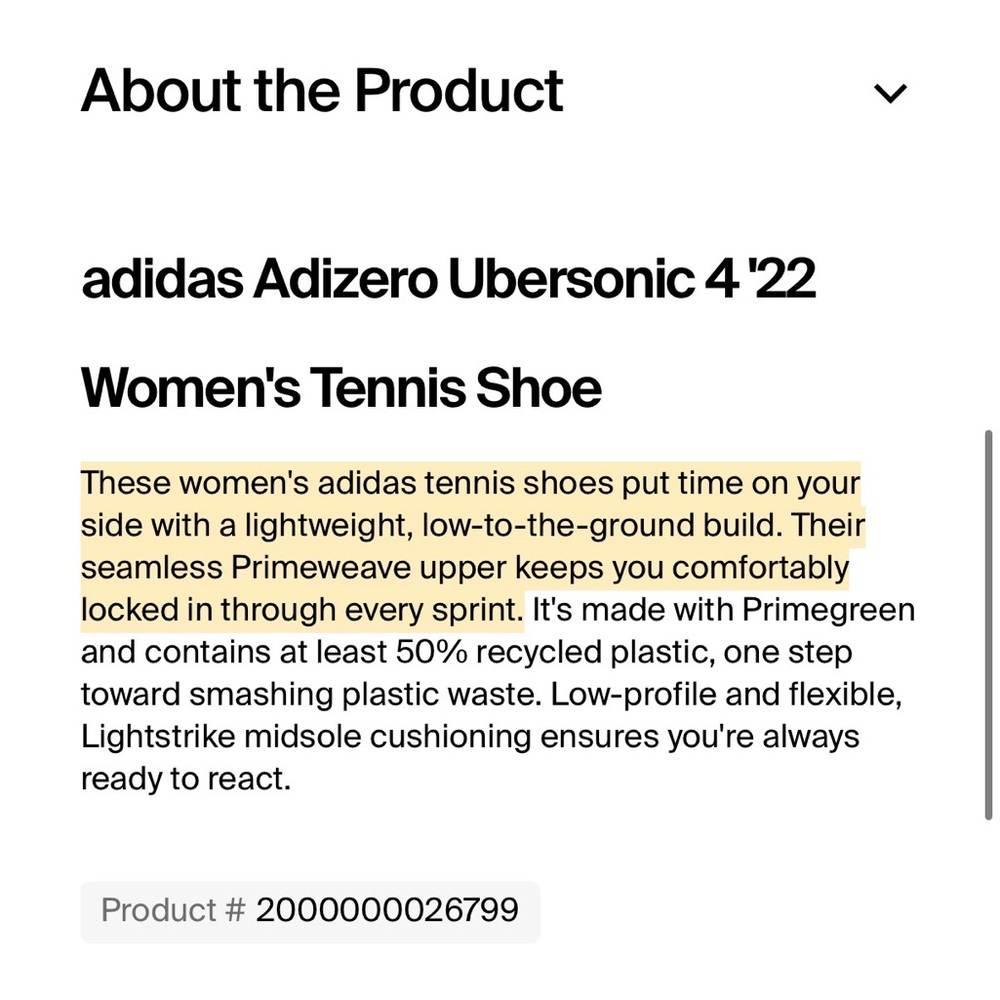 adidas Adizero Ubersonic 4 White, Light Grey & Black Tennis Shoe, women’s size 9 - Picture 12 of 12